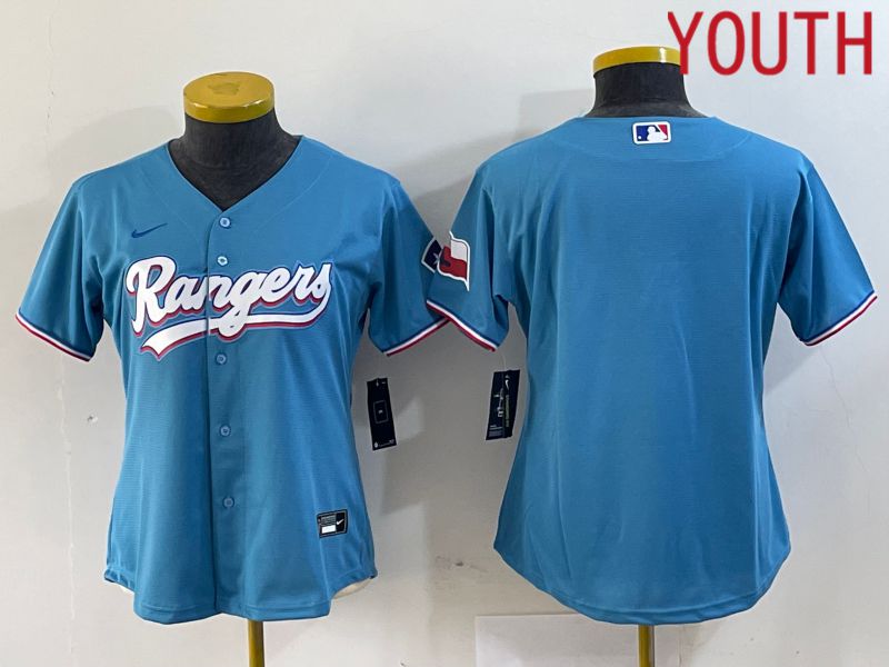 Youth Texas Rangers Blank Blue Game Nike 2024 MLB Jersey style 2